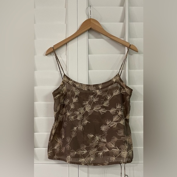 Joie Sheer Palm Print Tank - Picture 1 of 5